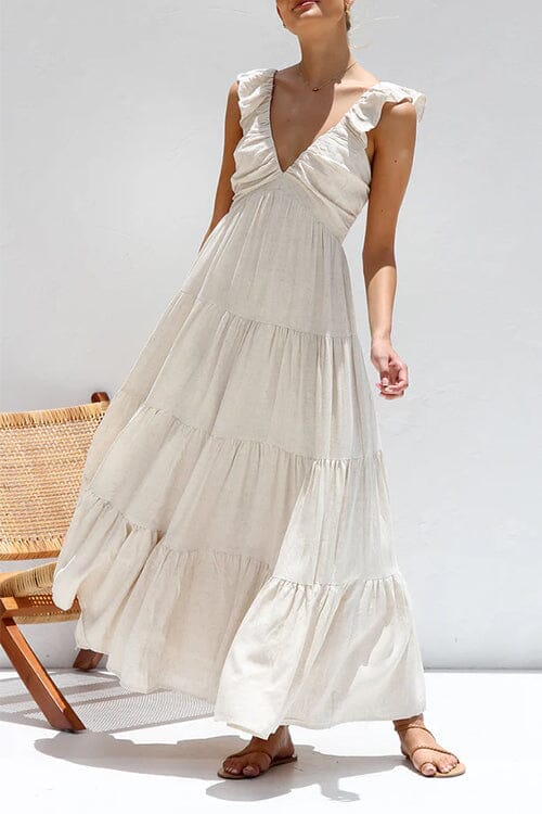 Ophelia | Vestido Maxi Elegante con Volantes