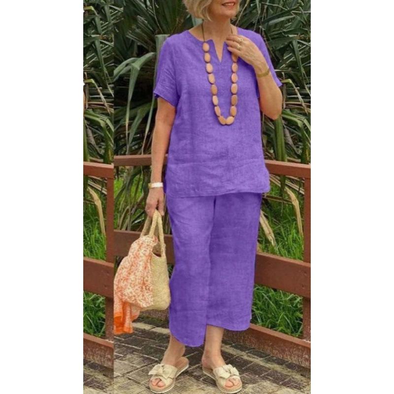 Isla | Conjunto de Lino de Pierna Ancha