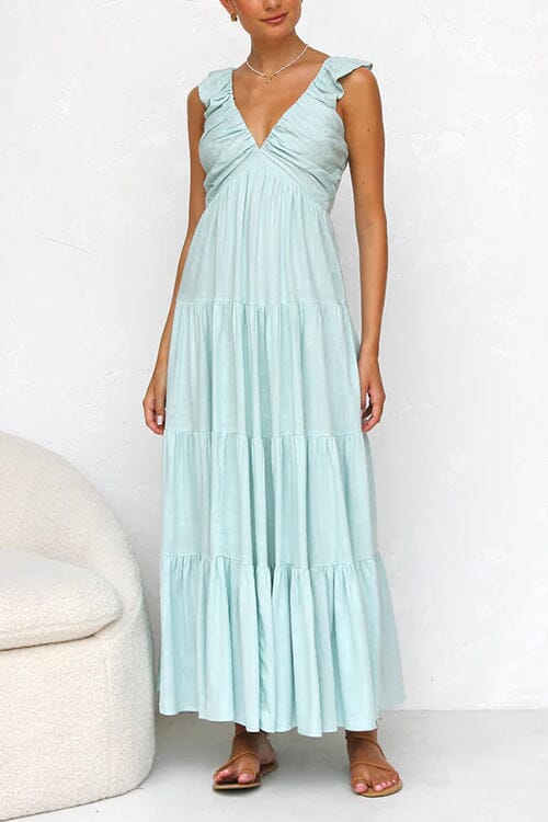 Ophelia | Vestido Maxi Elegante con Volantes