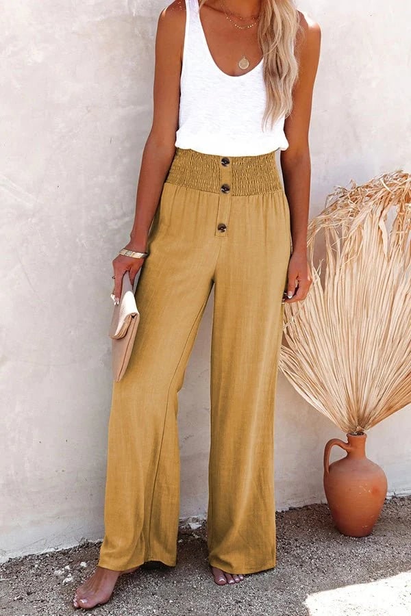 Riana | Pantalón de Cintura Alta Relajado
