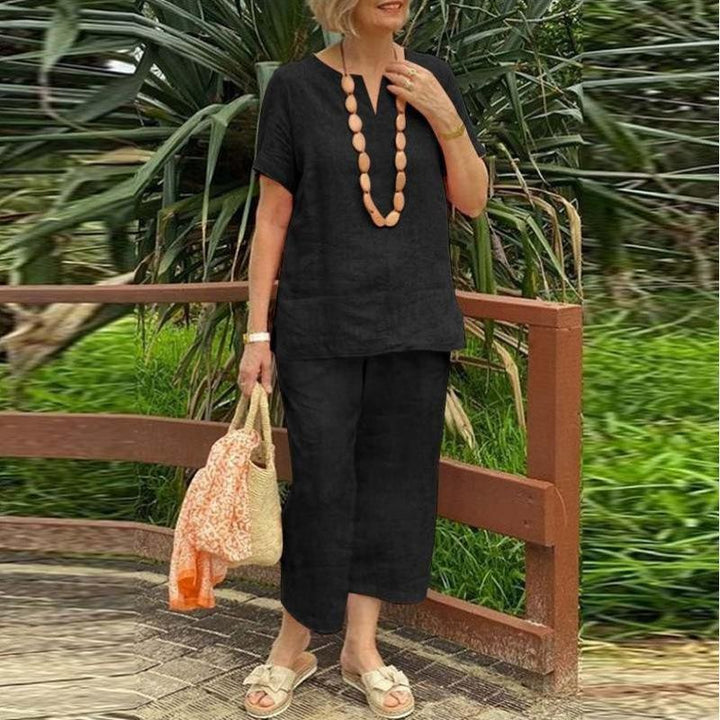 Isla | Conjunto de Lino de Pierna Ancha