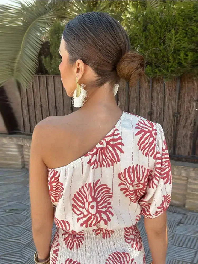Lily | Vestido Midi Sin Hombro