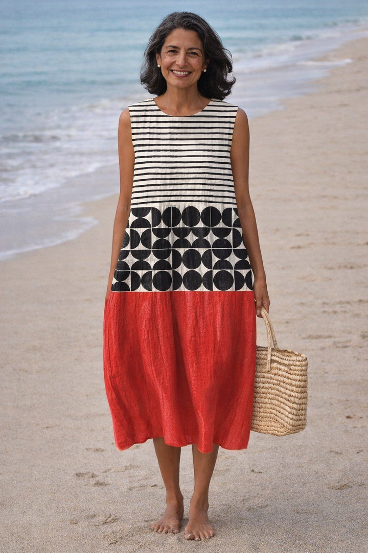 Juana | Vestido Midi a Rayas