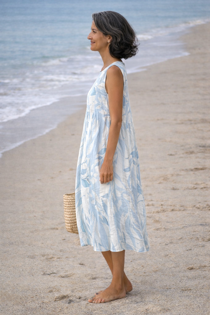 Alegría | Vestido midi con hojas