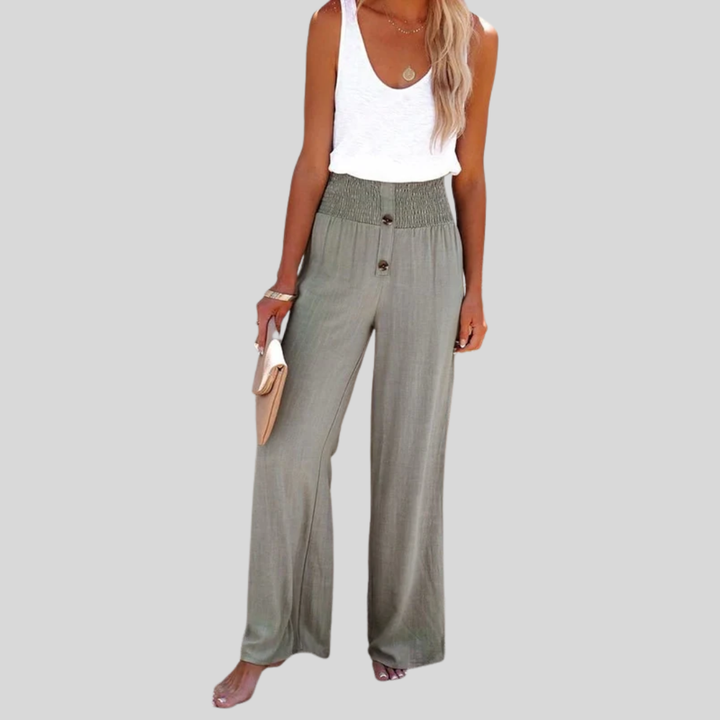 Riana | Pantalón de Cintura Alta Relajado
