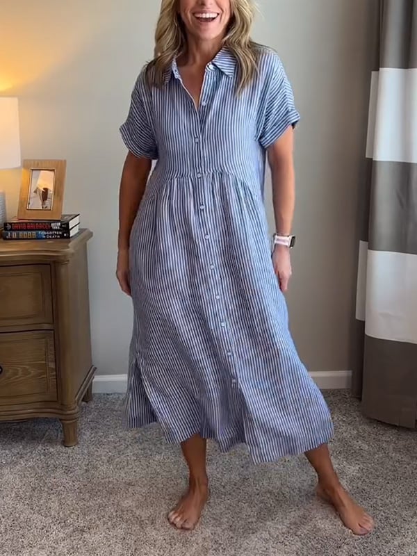 Nicole | Vestido Elegante a Rayas