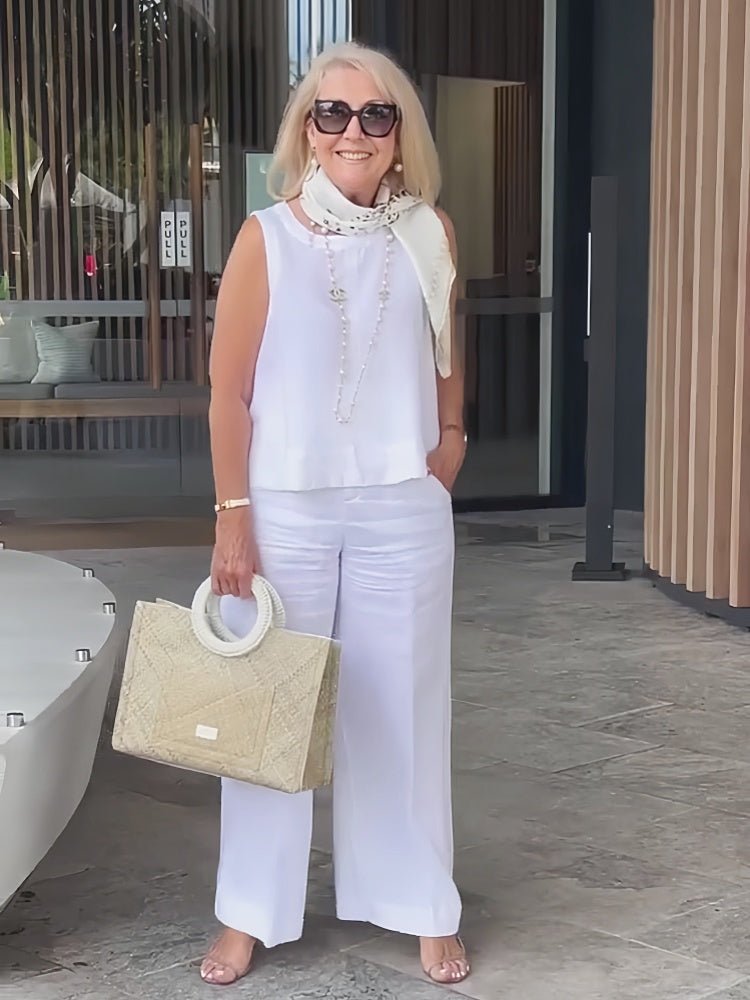 Annalise | Elegante Conjunto de Dos Piezas Sin Mangas