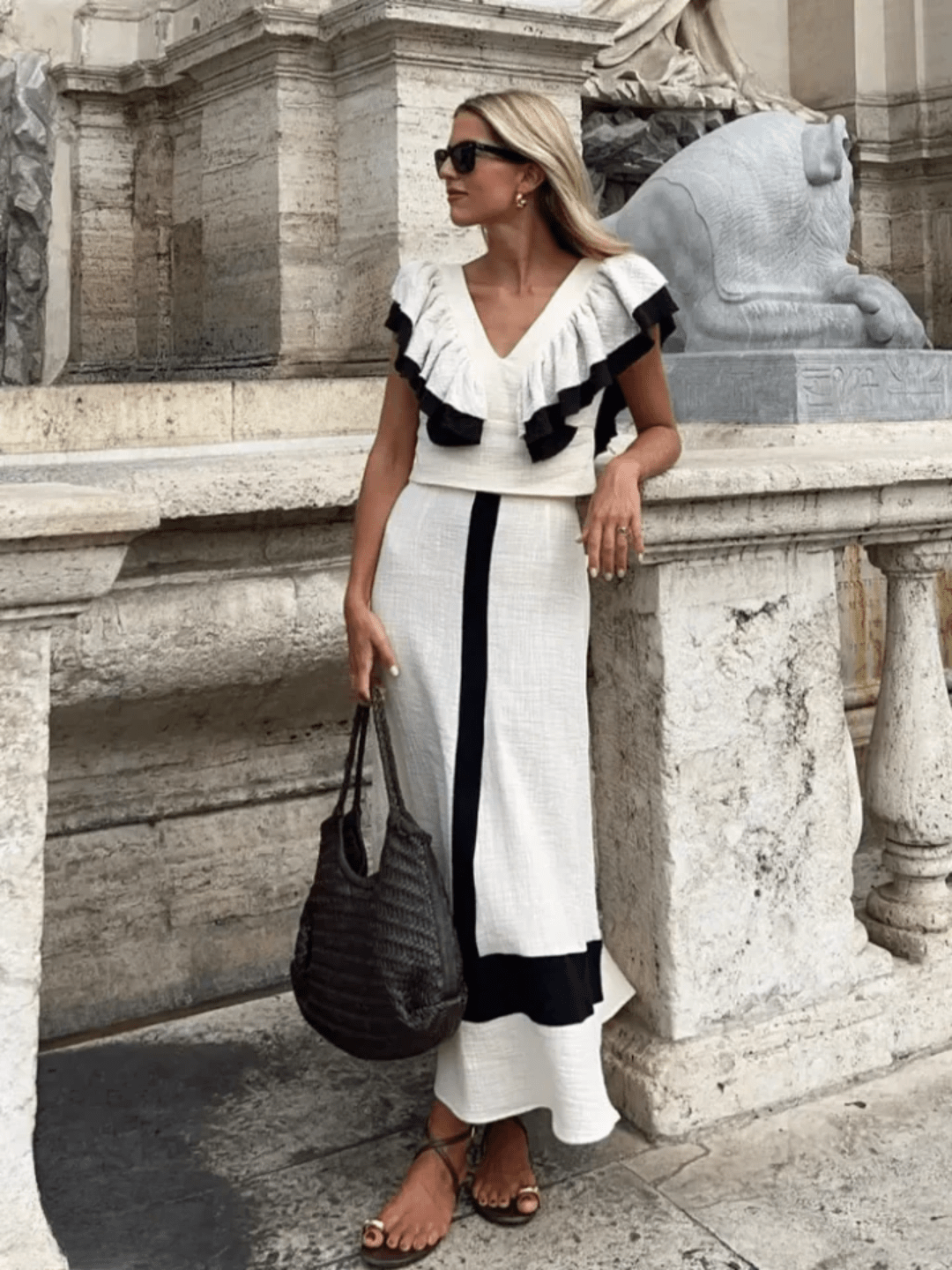 Elysia | Conjunto Elegante con Volantes para el Verano