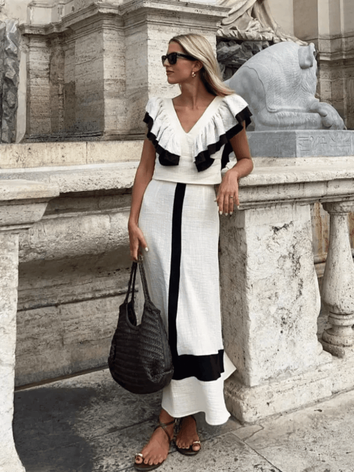 Elysia | Conjunto Elegante con Volantes para el Verano