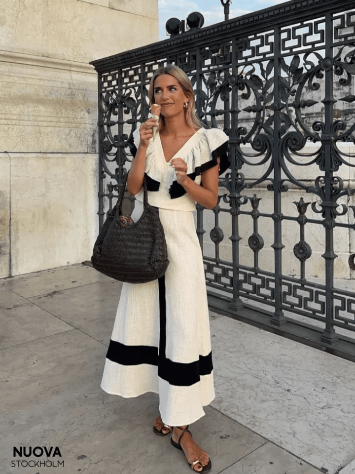 Elysia | Conjunto Elegante con Volantes para el Verano