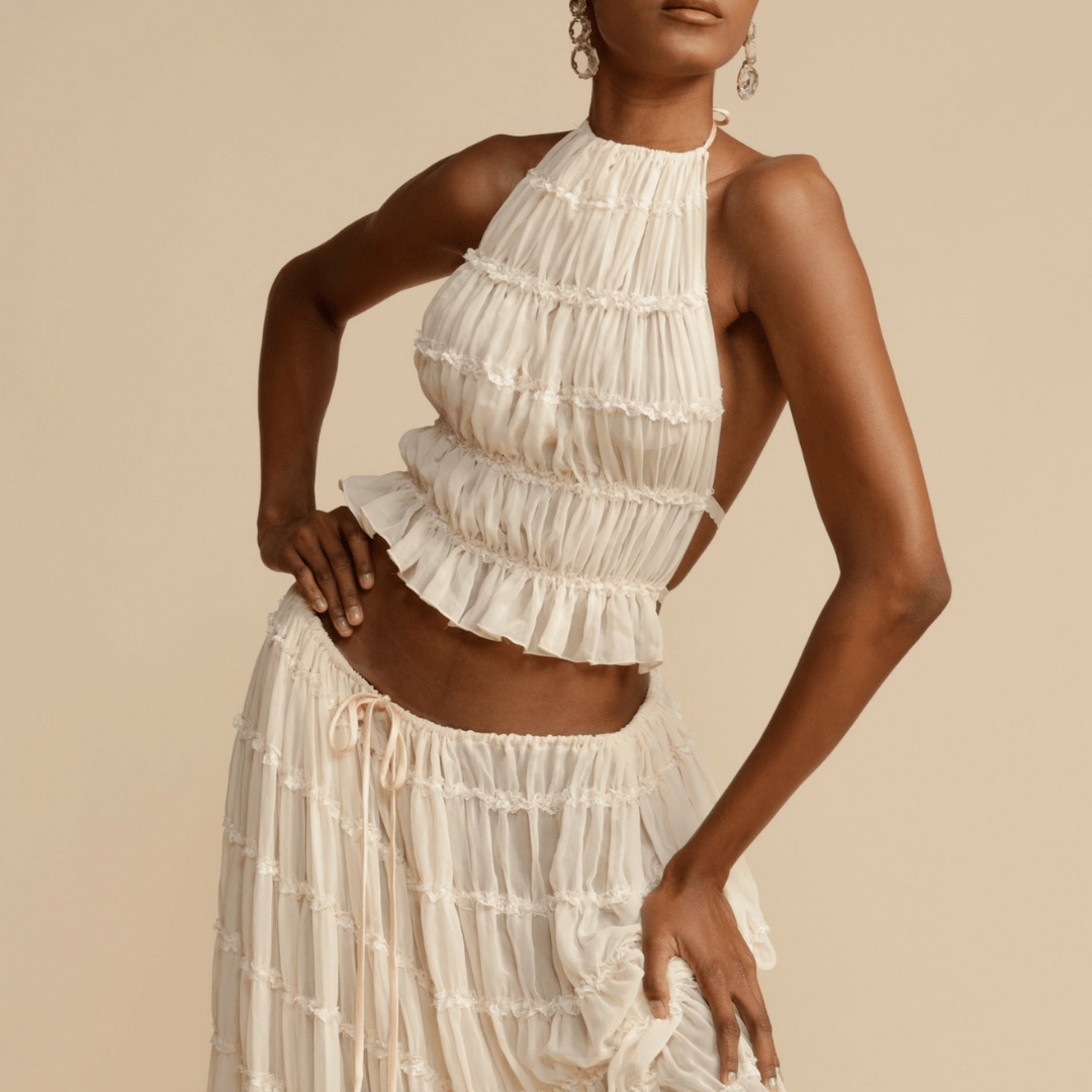 Selara | Conjunto Elegante Plisado de Verano